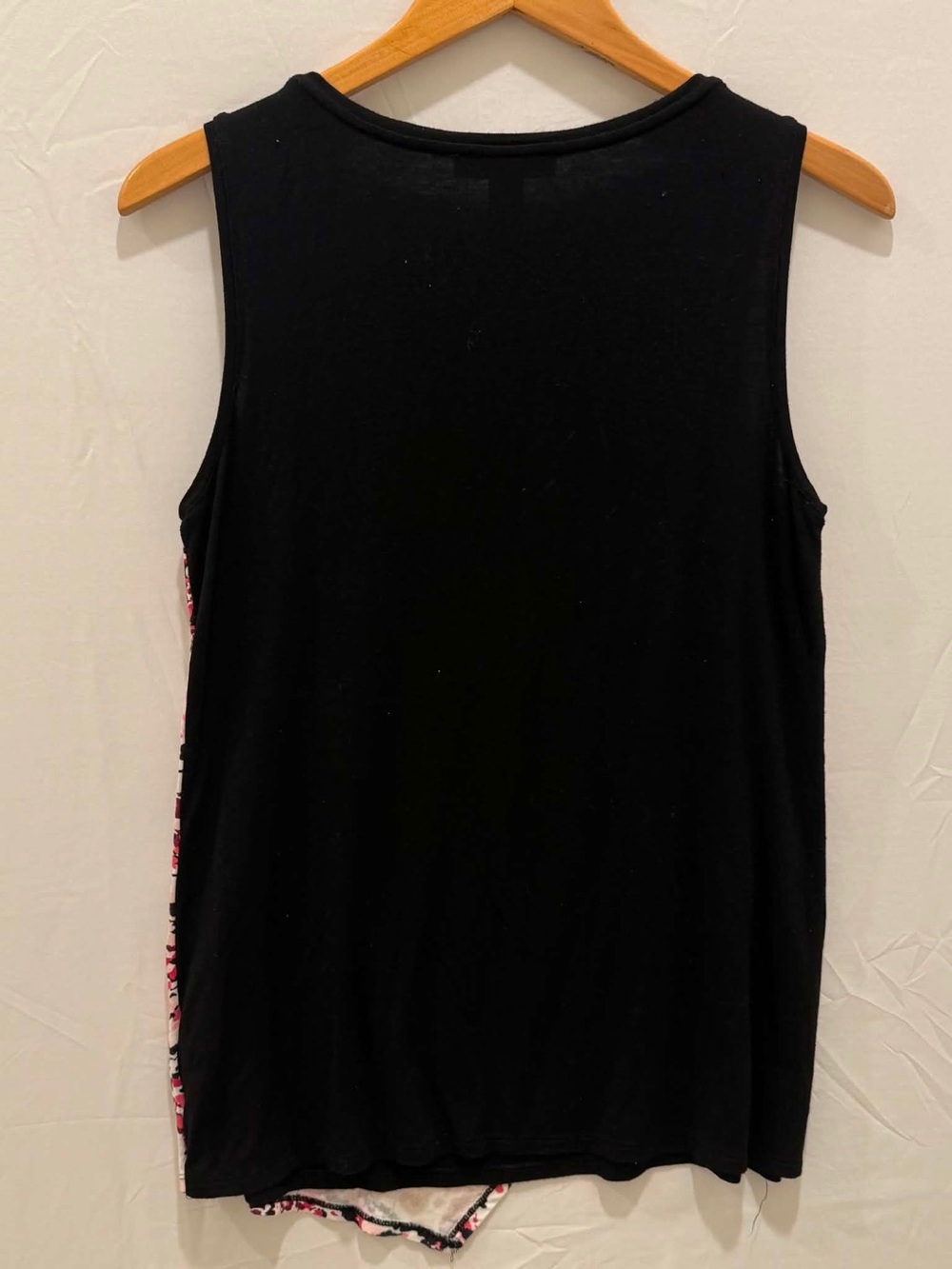 White House Black Market Women Pink, Black & White Printed Asymmetric Tank M - Picture 2 of 8